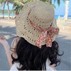 Floral Lace-up Sun Hat