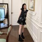 Sleeveless Ruffle Trim Shift Dress (various Designs)