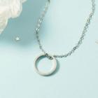 Ring Chain Necklace Silver - One Size