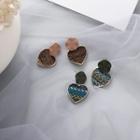 Flannel Heart Drop Earring