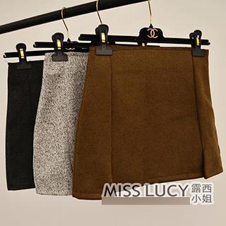 Slit-front A-line Skirt