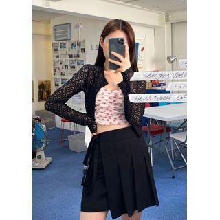 Flower Lace Crop Cardigan