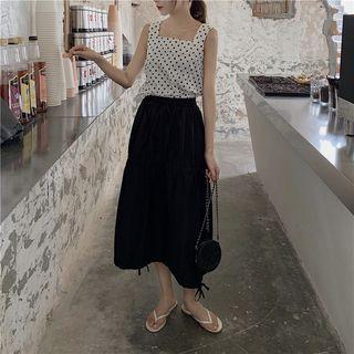 Polka Dot Vest + Skirt Set