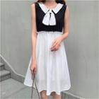 Color Block Sleeveless A-line Dress 2077 - Sleeveless Dress - One Size