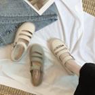 Cutout Round-toe Mary Jane Flats