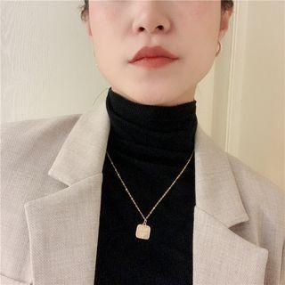 Rose Letter Tag Necklace  - 40+5cm (extended Chain)