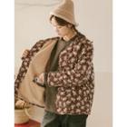 Faux-fur Lined Patterned Jacket Brown - One Size