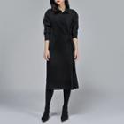 [lovb] Self-tie Midi Shirtdress