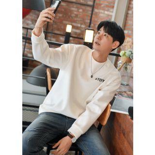 Story Letter-printed Neoprene Pullover