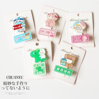 Set Of 2: Cartoon Acetate Hair Clip (various Designs)