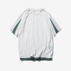 Panel Mock Two-piece Short-sleeve T-shirt