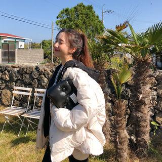 Contrast- Hood Puffer Jacket