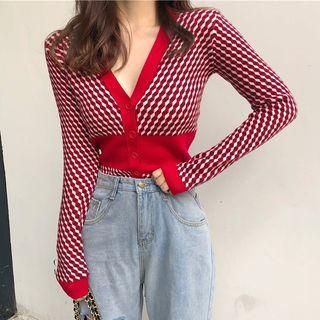 Patterned Knit Top As Shown In Figure - One Size