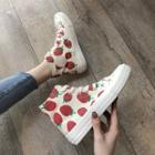Strawberry Print Canvas Sneakers