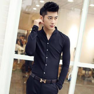 Long-sleeve V-neck Shirt