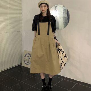 Cargo Jumper Dress / Puff Short-sleeve T-shirt