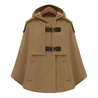 Buckled Hooded Cape