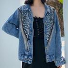 Beaded Fringed Denim Jacket