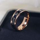 Rotatable Roman Numeral Stainless Steel Ring