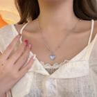 Heart Pendant Necklace 1 Pc - Necklace - Silver - One Size
