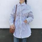 Shirred Waist Long Shirt