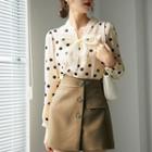Ribbon Dotted Blouse
