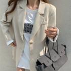 Plain Blazer / Print Loose-fit T-shirt
