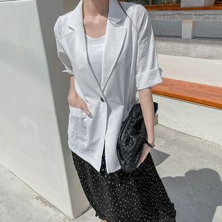 Cuff-sleeve Pocket-detail Jacket