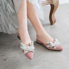 Rhinestone Ribbon Mules