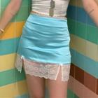 Lace-panel Mini Skirt