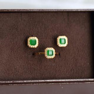 Gemstone Stud Earring / Ring (various Designs)