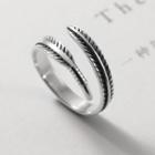 Feather Sterling Silver Ring 1pc - Silver - One Size
