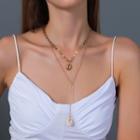 Shell Pendant Necklace 5073 - 01 - Gold - One Size