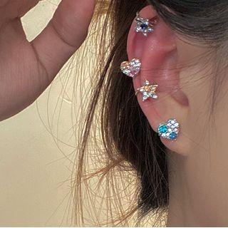 Star / Heart Rhinestone Cuff Earring