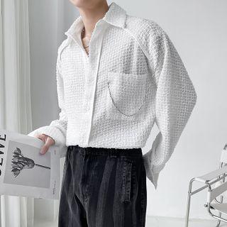 Tweed Fringed Shirt