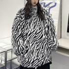 Long-sleeve Zebra Fleece Jacket