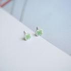 Leaf Stud Earring 1 Pair - Green - One Size