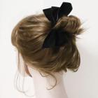 Velvet Bow Hair Tie 1 Pc - Velvet Bow Hair Tie - Black - One Size