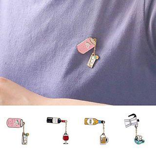 Alloy Drinks Brooch Pin (various Designs)
