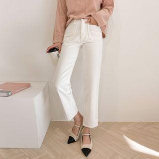 Dual-pocket Straight-leg Pants