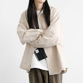 Long Sleeve Embroidered Cargo Shirt