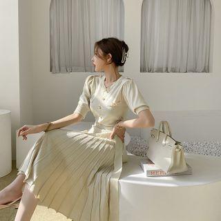 Knitted Long Shirtwaist Dress