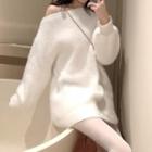 Cold Shoulder Mini Sweater Dress