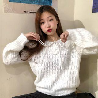 Bow-accent Loose-fit Sweater