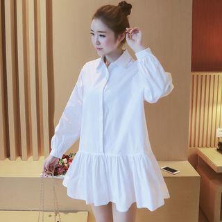 Long-sleeve Loose-fit Shirtdress