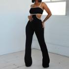 Spaghetti Strap Contrast Trim Jumpsuit