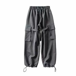 Gather-cuff Belted Cargo Pants