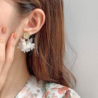 Resin Flower Dangle Earring 1 Pair - As Shown In Figure - One Size