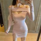 Off-shoulder Cutout Mini Dress