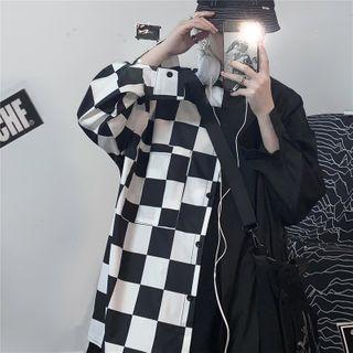 Checkerboard Panel Shirt Black - One Size